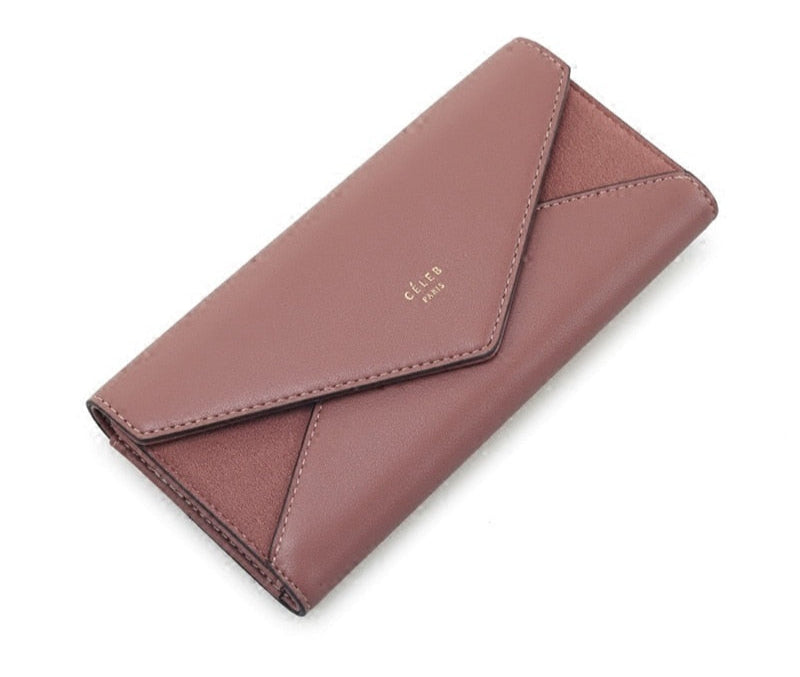 Carteira Envelope Designer Feminina – Longa com Bolso para Moeda e Cartões