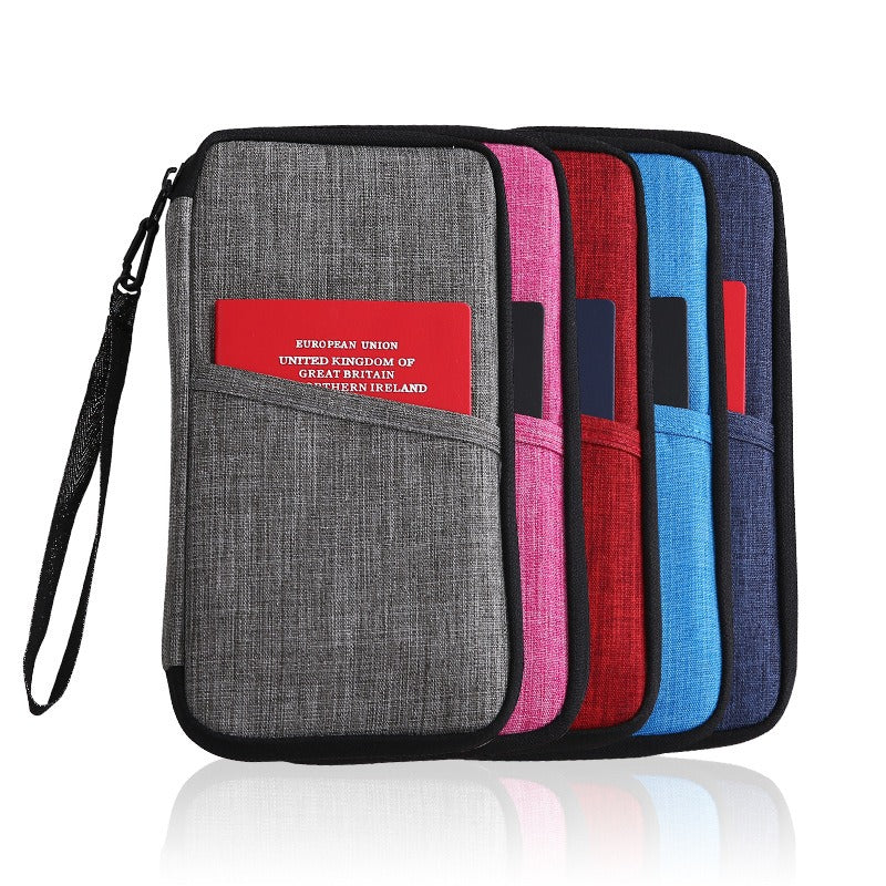 Bolsa de Viagem Porta-Passaporte com Compartimentos para Cartões – Impermeável e Compacta