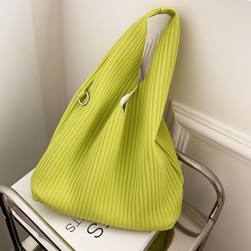 Bolsa Feminina de Verão com Riscas – Mala de Ombro Versátil