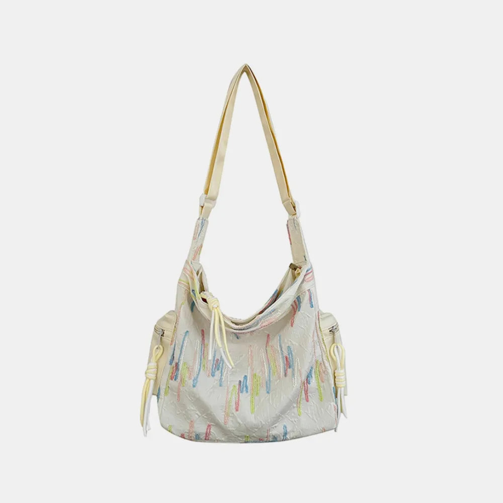 Bolsa de Ombro com Textura Contrastante – Estilo e Elegância