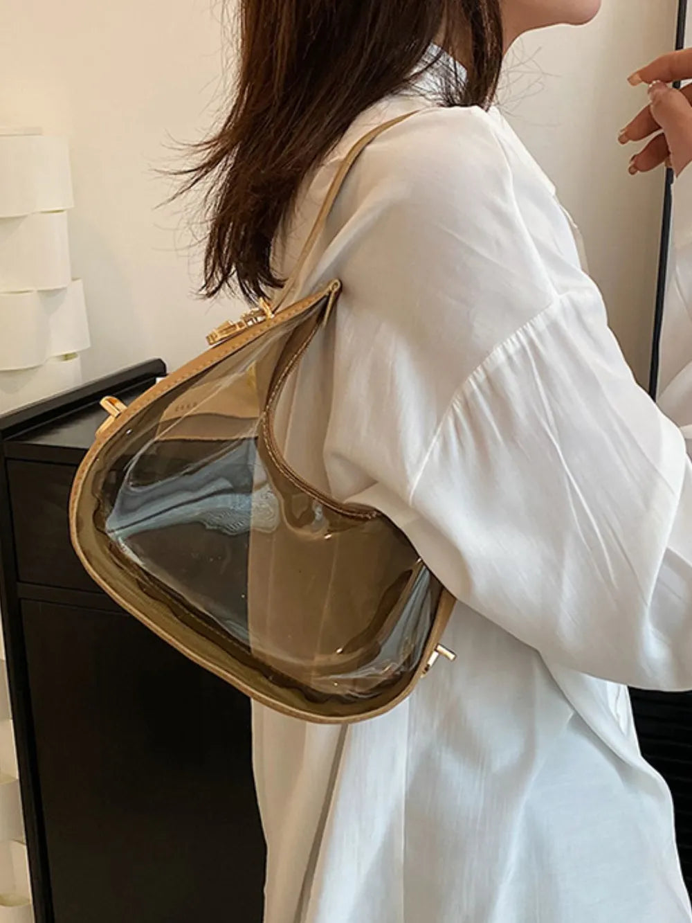 Bolsa de Ombro em PU e PVC – Estilo Moderno com Resistência Extra