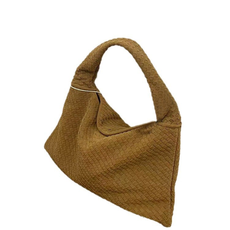 Bolsa Tote em Camurça Entrançada – Elegante, Espaçosa e Moderna