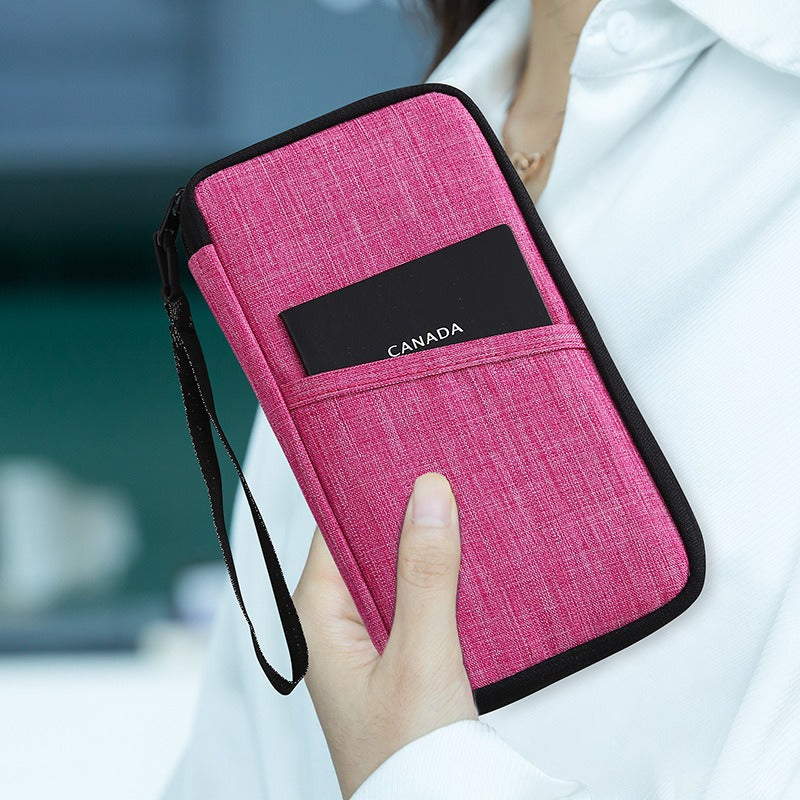 Bolsa de Viagem Porta-Passaporte com Compartimentos para Cartões – Impermeável e Compacta
