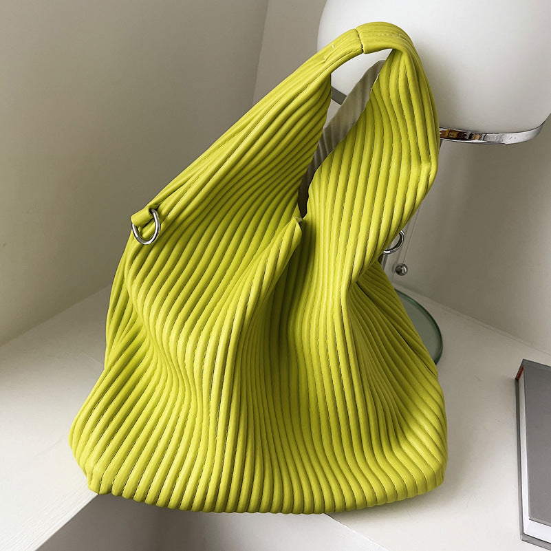 Bolsa Feminina de Verão com Riscas – Mala de Ombro Versátil