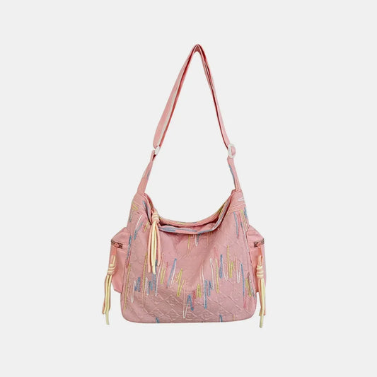 Bolsa de Ombro com Textura Contrastante – Estilo e Elegância