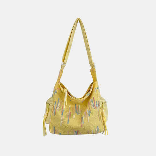 Bolsa de Ombro com Textura Contrastante – Estilo e Elegância